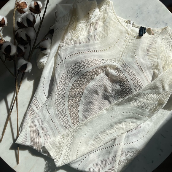 Marciano Dresses & Skirts - Marciano - White Lace Boho Dress, S